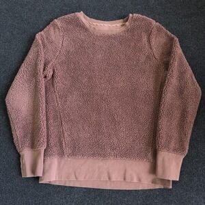 Marc New York Performance Sweater Womens Medium Pink Sherpa Fleece Crew Pullover
